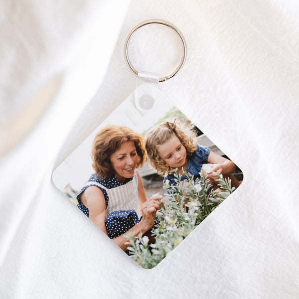 Porte-clés Objets Carré Porte-clefs carré avec photo photo