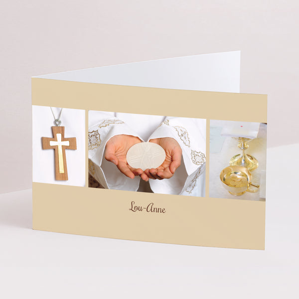 Faire-part Communion Double volet paysage Profession de foi photo