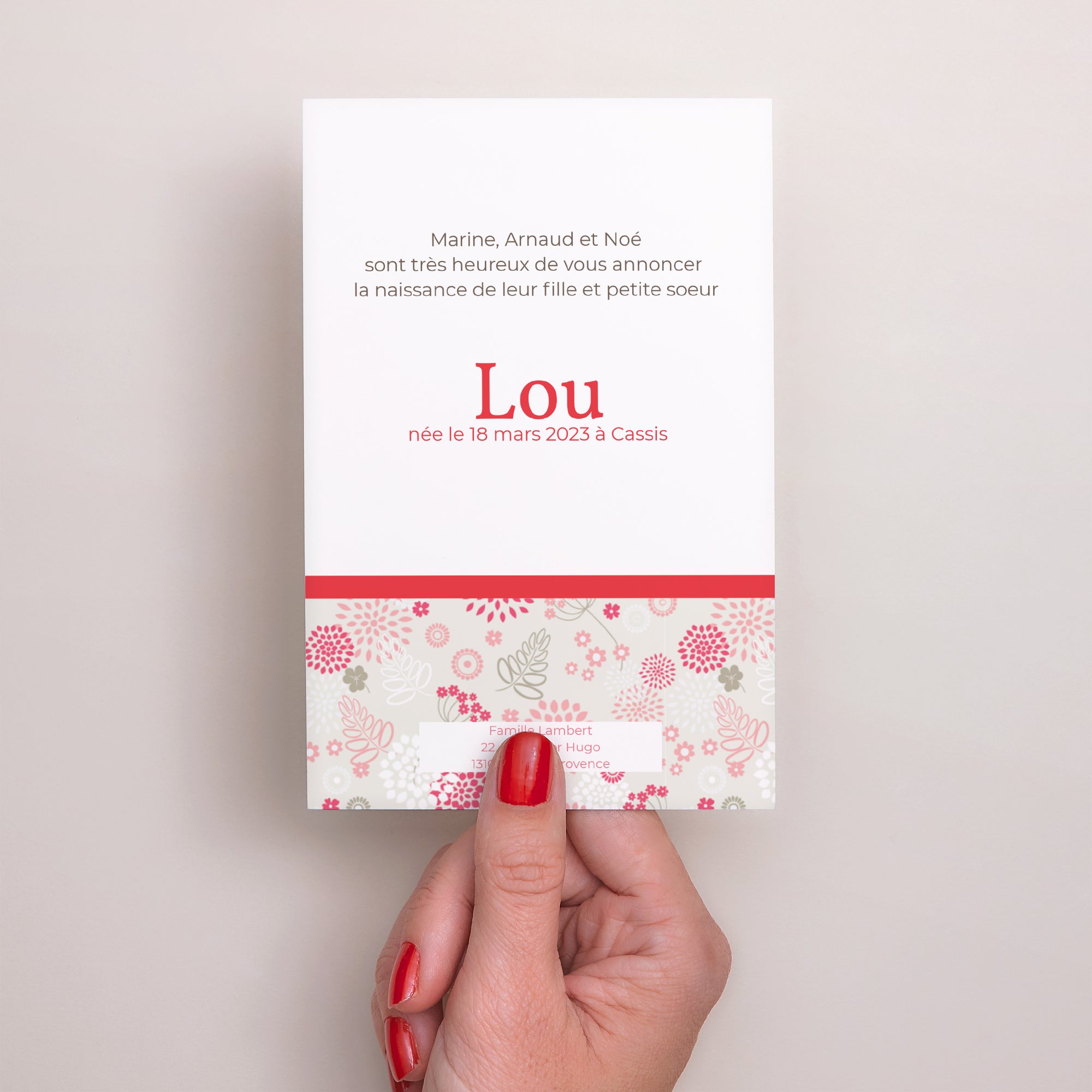 Faire-part Naissance Portrait Lou photo N° 3