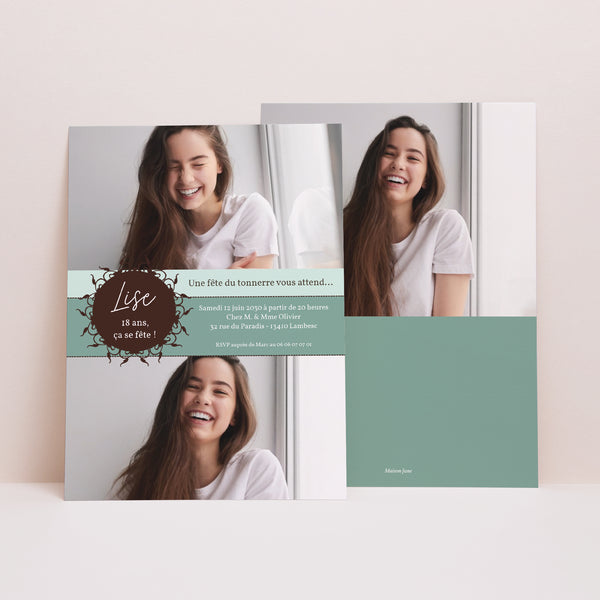 Invitations Anniversaire Adulte Portrait Tout pousse vite photo
