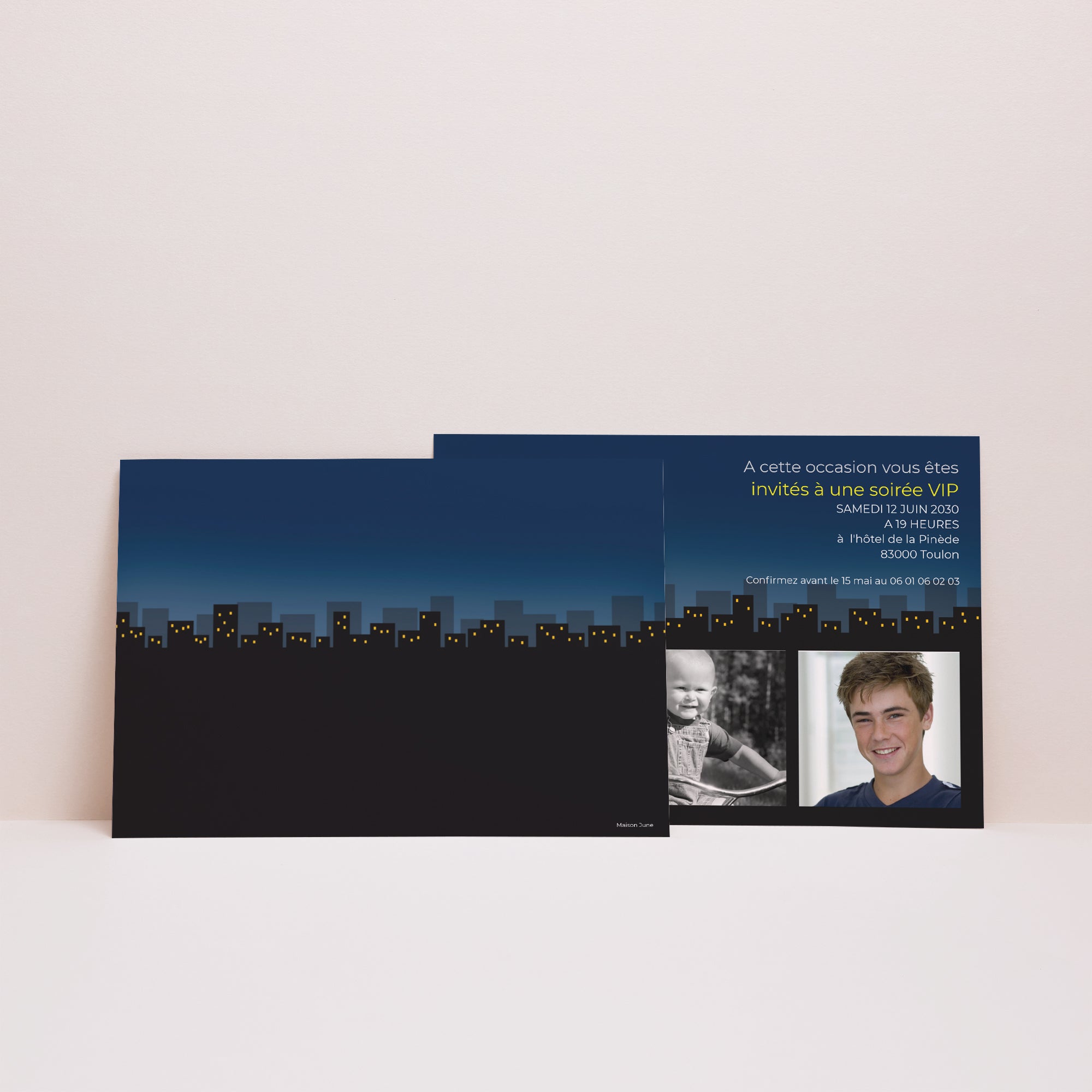 Invitations Anniversaire Adulte Paysage Années Lumière photo N° 2