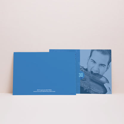 Invitations Anniversaire Adulte Portrait Ombre bleue photo N° 2