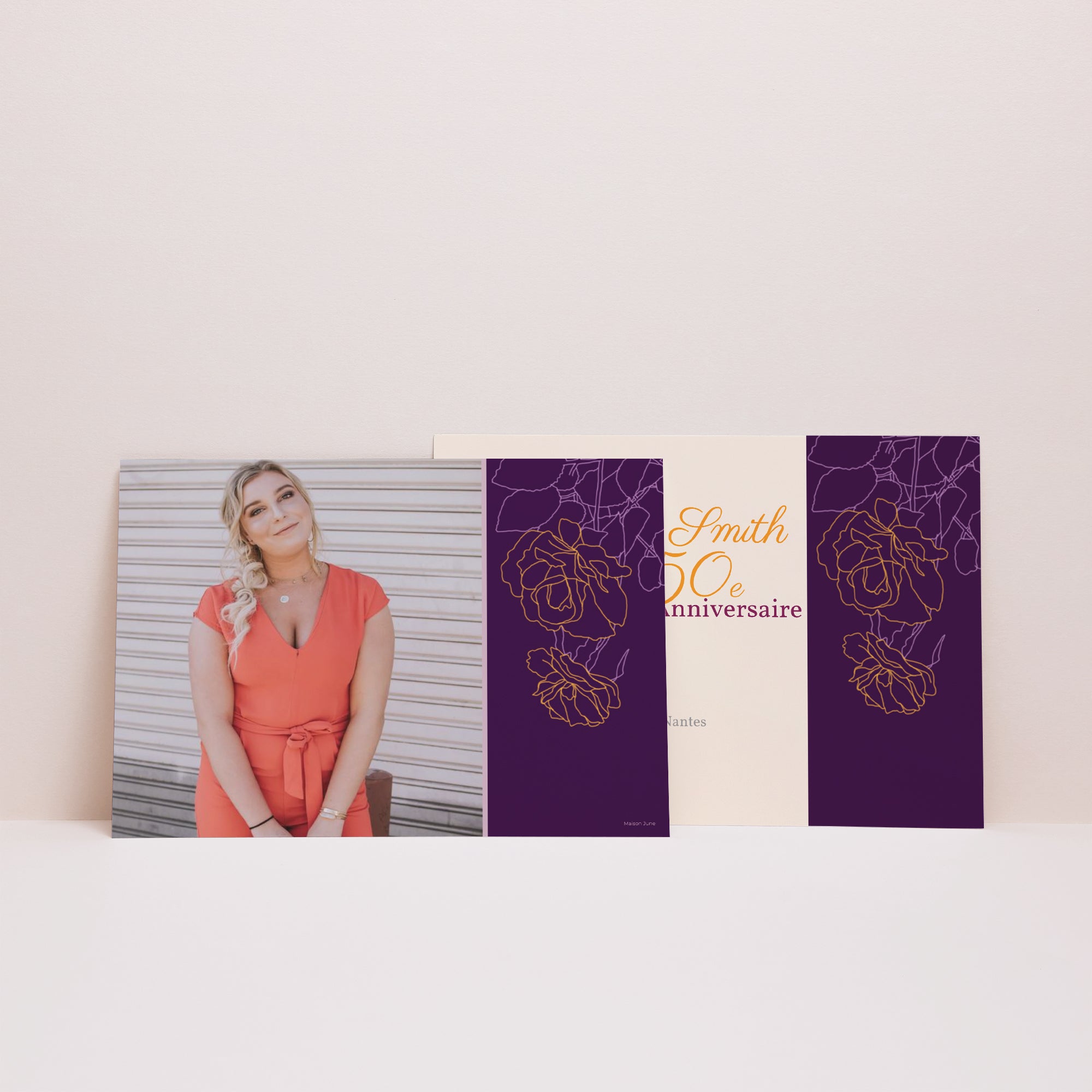 Invitations Anniversaire Adulte Paysage Violine photo N° 2