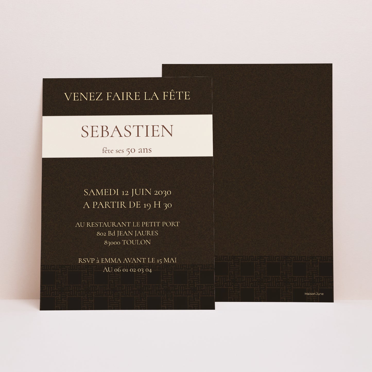 Invitations Anniversaire Adulte Portrait Tabac photo N° 1