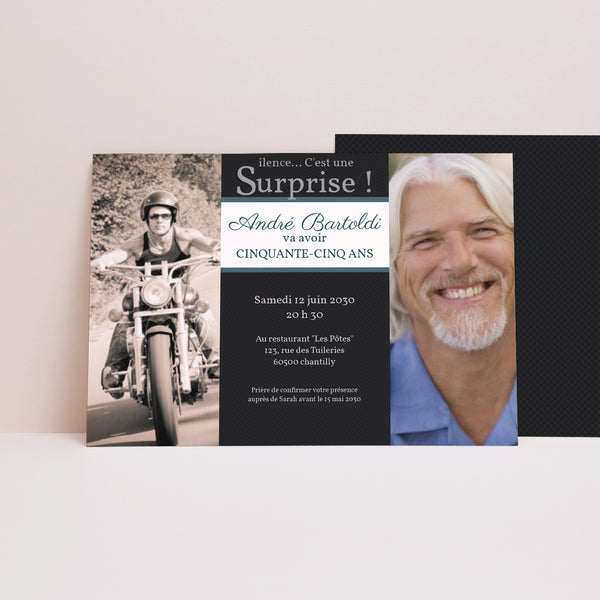 Invitations Anniversaire Adulte Paysage Super Surprise II photo