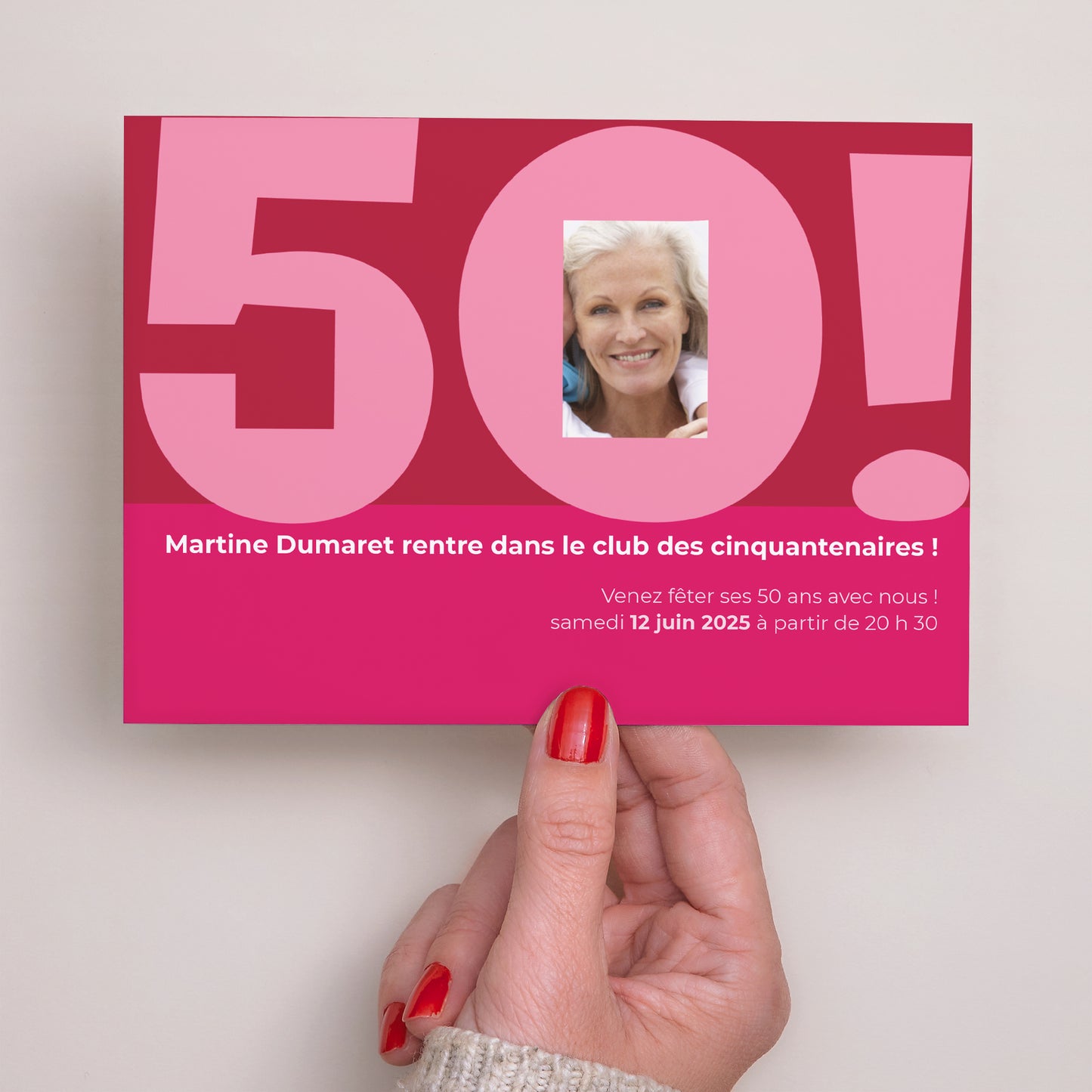 Invitations Anniversaire Adulte Portrait Trêve de plaisanterie photo N° 3