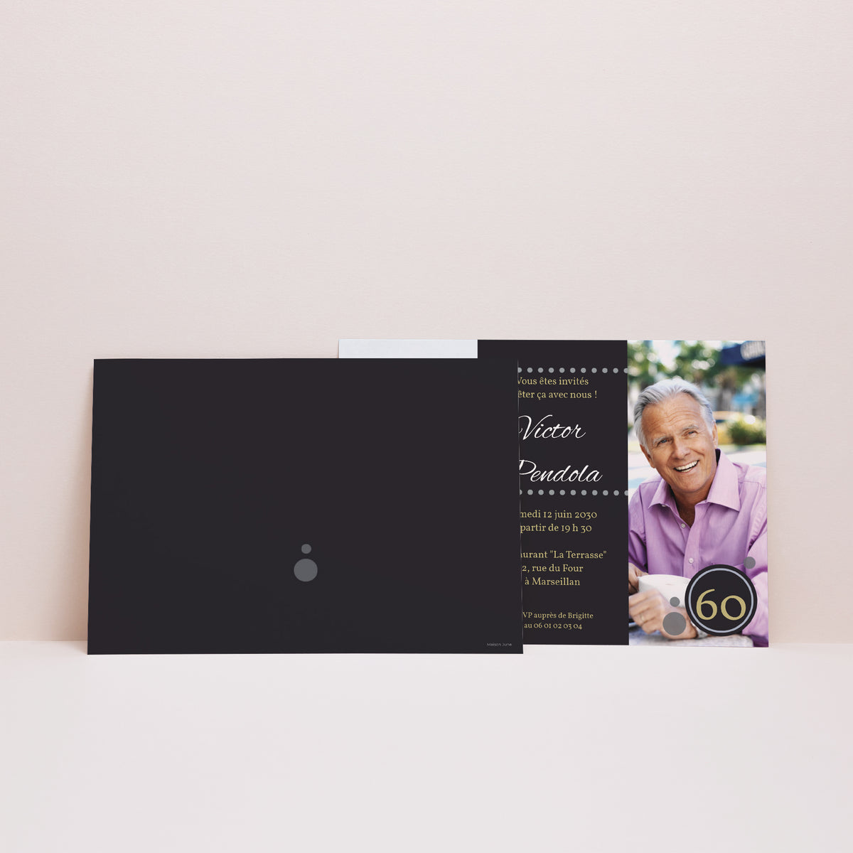 Invitations Anniversaire Adulte Paysage Au fil des ans photo N° 2