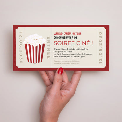 Invitations Anniversaire Adulte Panoramique paysage Soirée cinéma photo N° 3