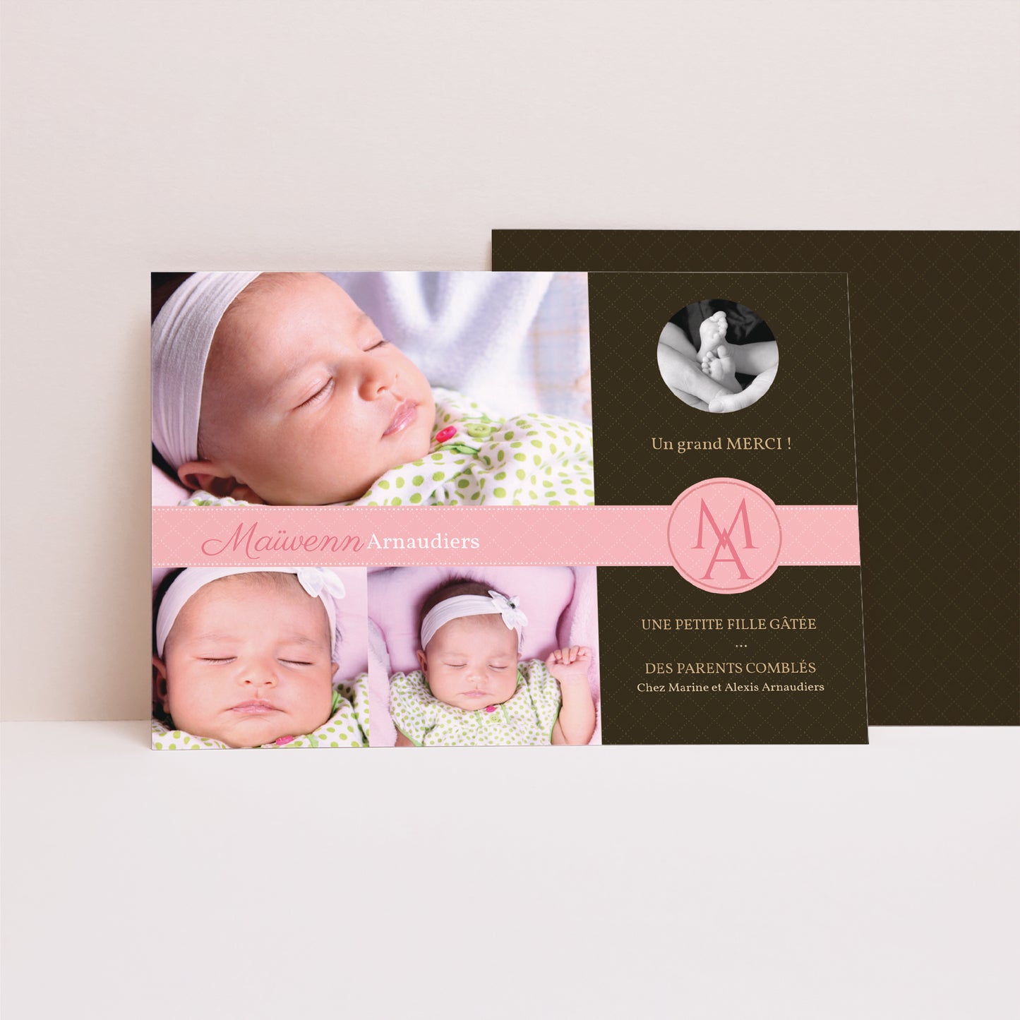 Remerciements Naissance Paysage Design parfait - rose photo N° 1