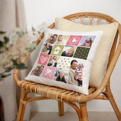 Coussin Objets Beige naturel Je t'aime