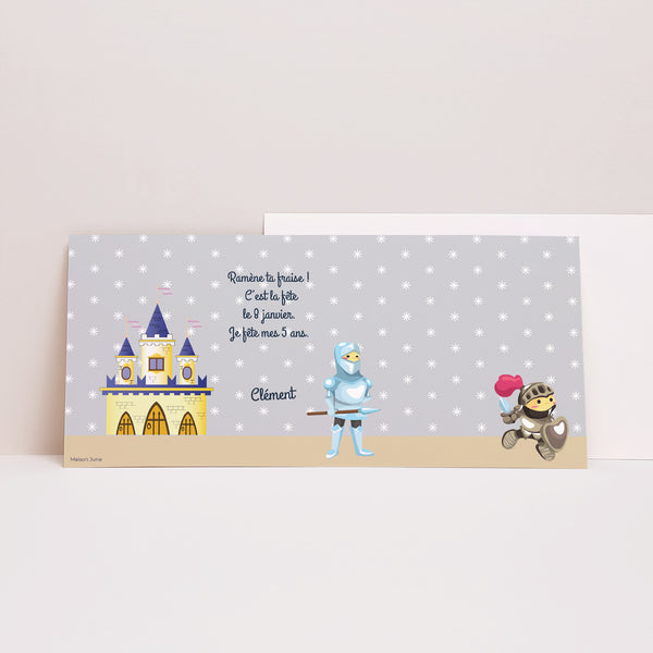 Invitations Anniversaire Enfant Panoramique paysage Vie de château- garçon photo