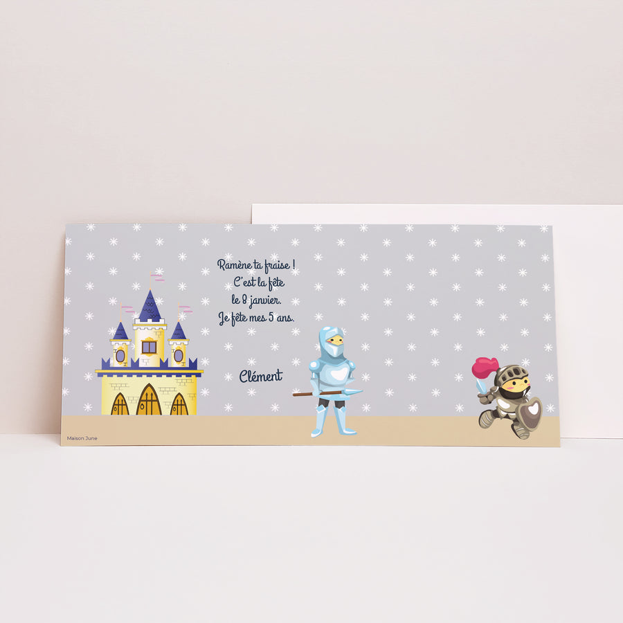 Invitations Anniversaire Enfant Panoramique paysage Vie de château- garçon photo