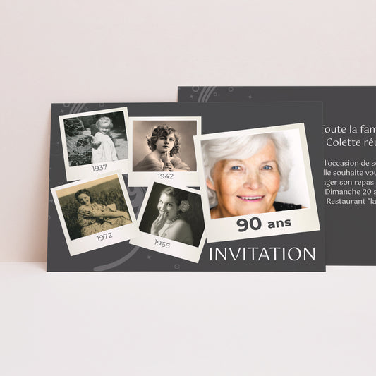 Invitations Anniversaire Adulte Paysage Rétrospective photo