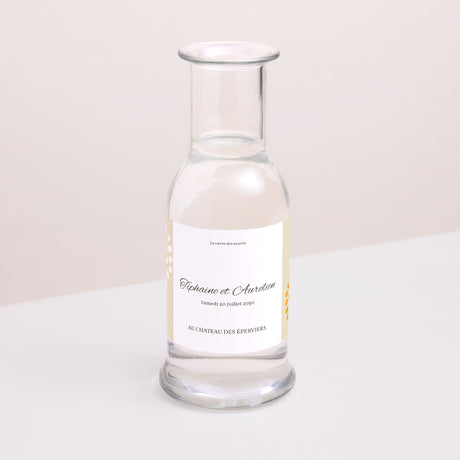 Etiquette bouteille Mariage Paysage Campagne Provençale