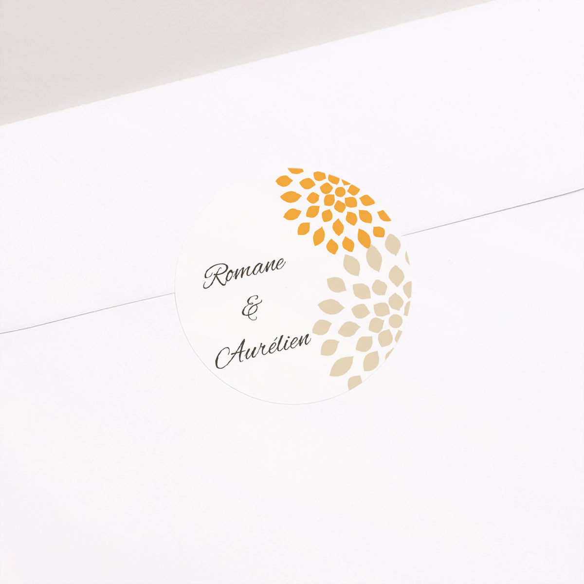 Sticker Mariage Rond Campagne Provençale photo N° 1