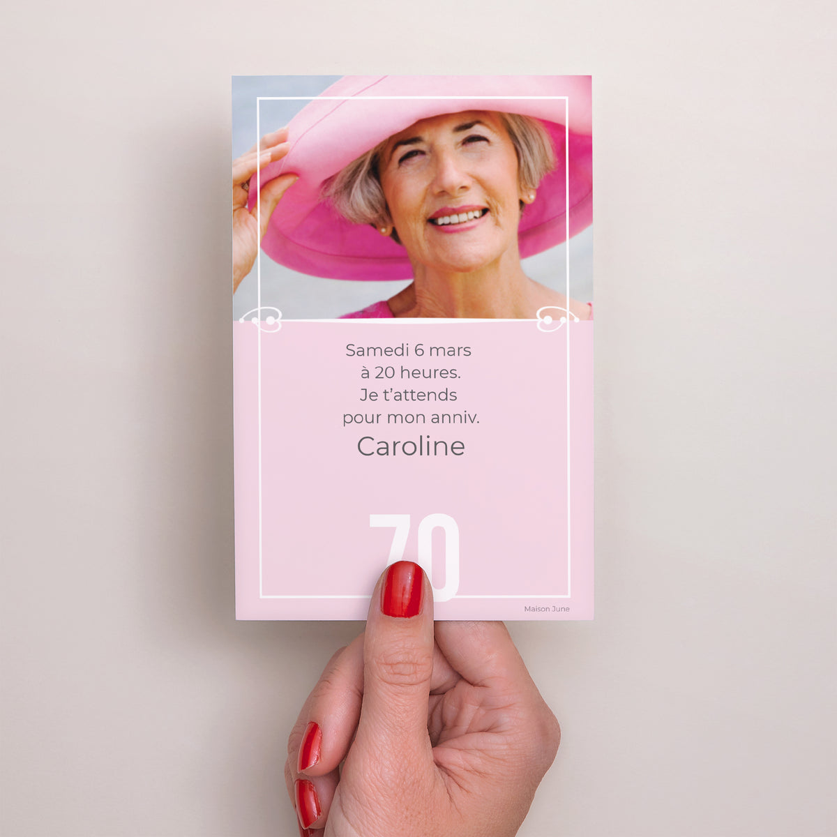 Invitations Anniversaire Adulte Portrait 70 ans photo N° 2