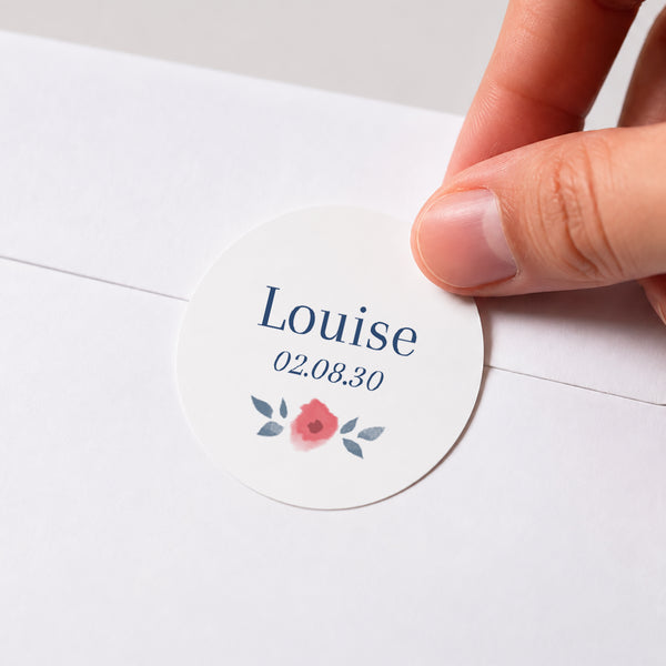 Sticker Naissance Rond Liberty photo
