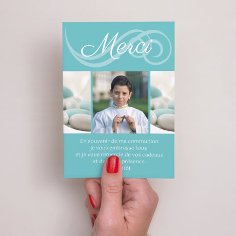 Remerciements Communion Portrait Communion calligraphiée