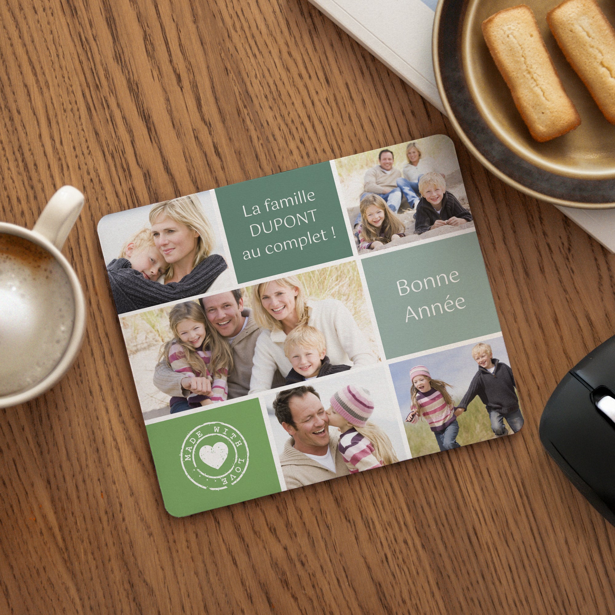 Tapis de souris Objets Rectangle Multi-photos - tendre photo N° 1