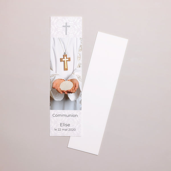 Marque-page Communion Marque-page Profession de foi - Rose photo