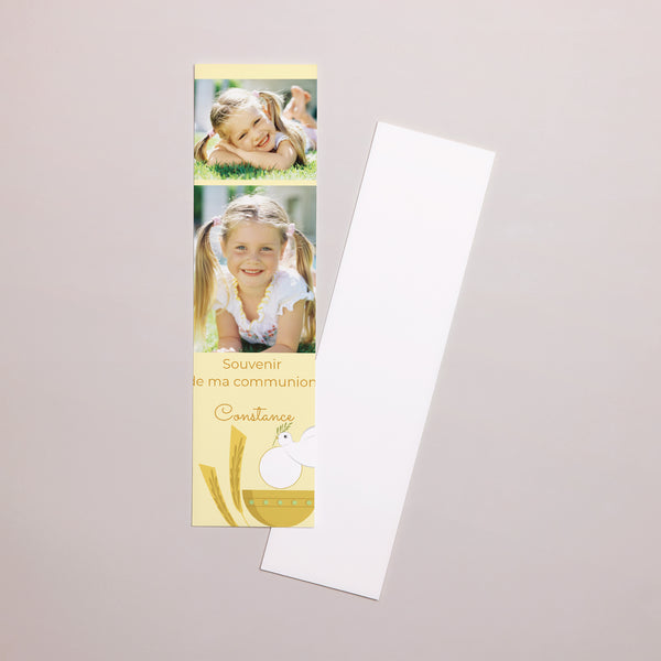 Marque-page Communion Marque-page Communion illustrée - jaune photo