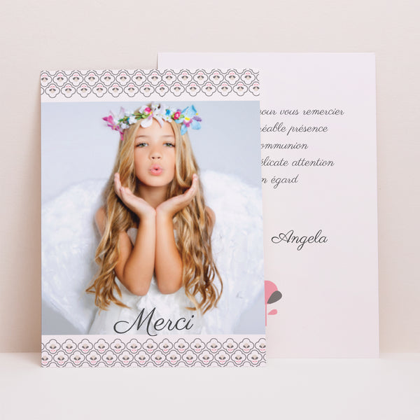 Remerciements Communion Portrait Fleur de Vie photo
