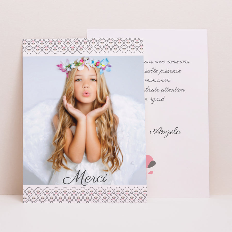 Remerciements Communion Portrait Fleur de Vie photo