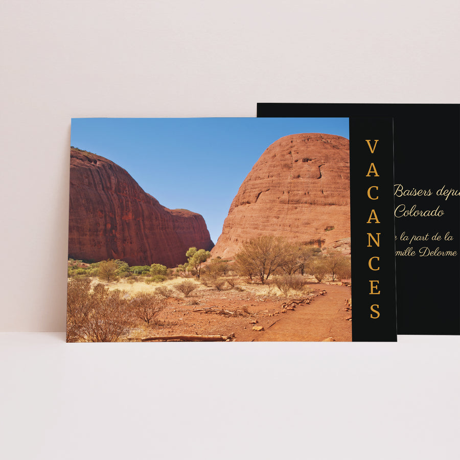 Faire-part Photos Paysage Portrait - Bandeau noir photo