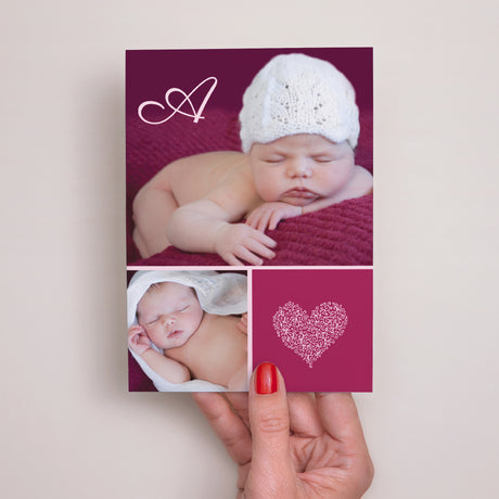 Faire-part Naissance Portrait Multi-photos