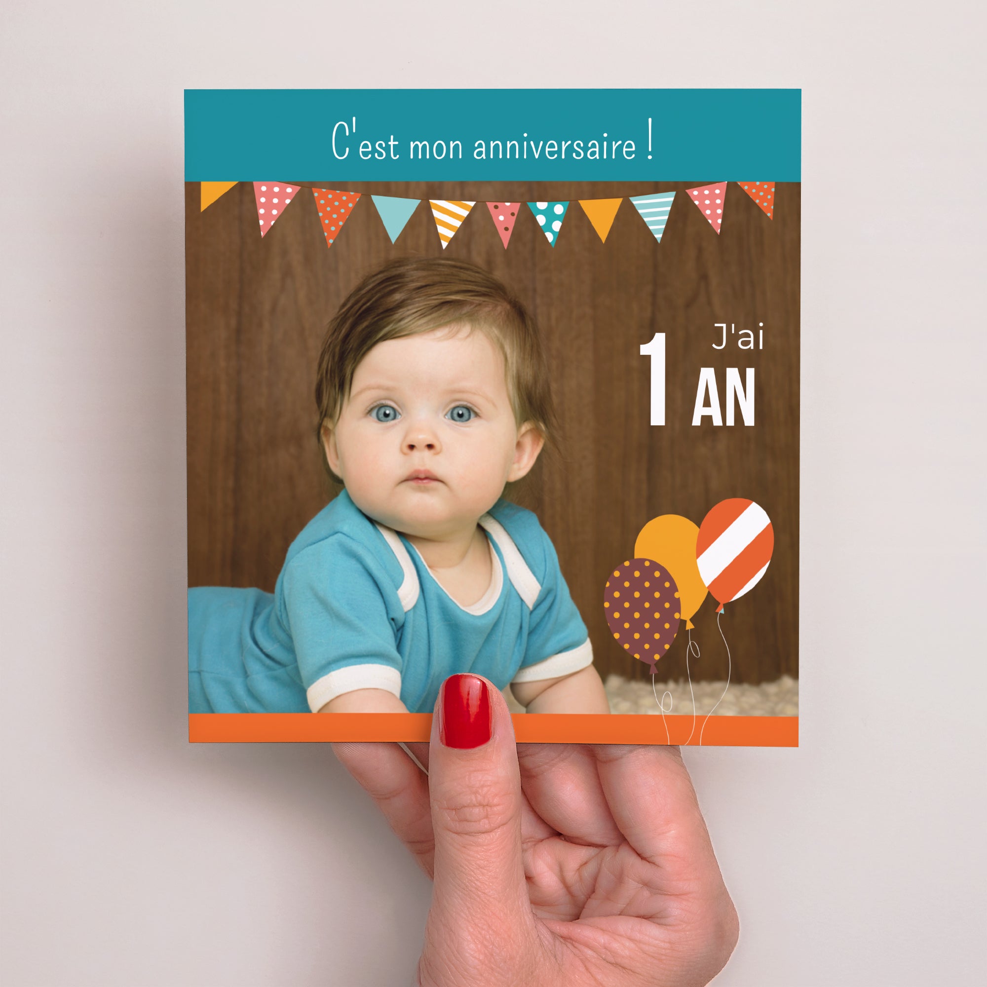 Invitations Anniversaire Enfant Carré C'est la fête photo N° 2