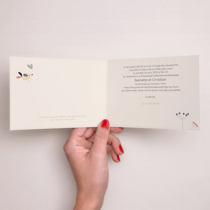 Invitations Mariage Double volet paysage L'envolée amoureuse photo N° 2