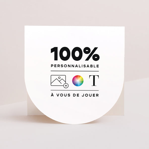 Remerciements Baptême Carré double volet demi-lune Do It Yourself II photo