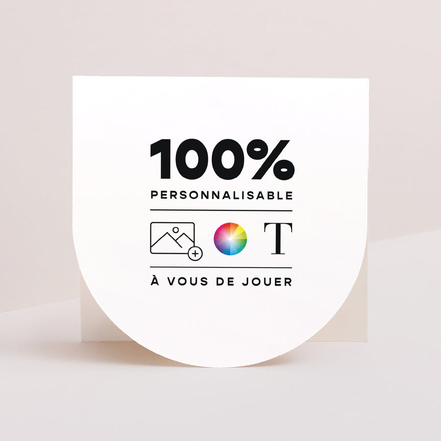 Remerciements Baptême Carré double volet demi-lune Do It Yourself II photo