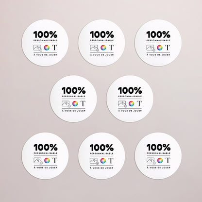 Faire-part Baptême Lot de 8, magnétique, rond, Ø 10cm Do It Yourself II photo N° 3