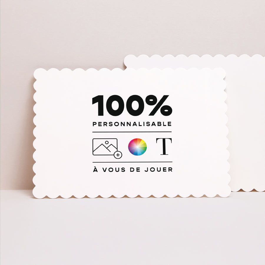 Faire-part Baptême Paysage, bords biscuit Do It Yourself II photo