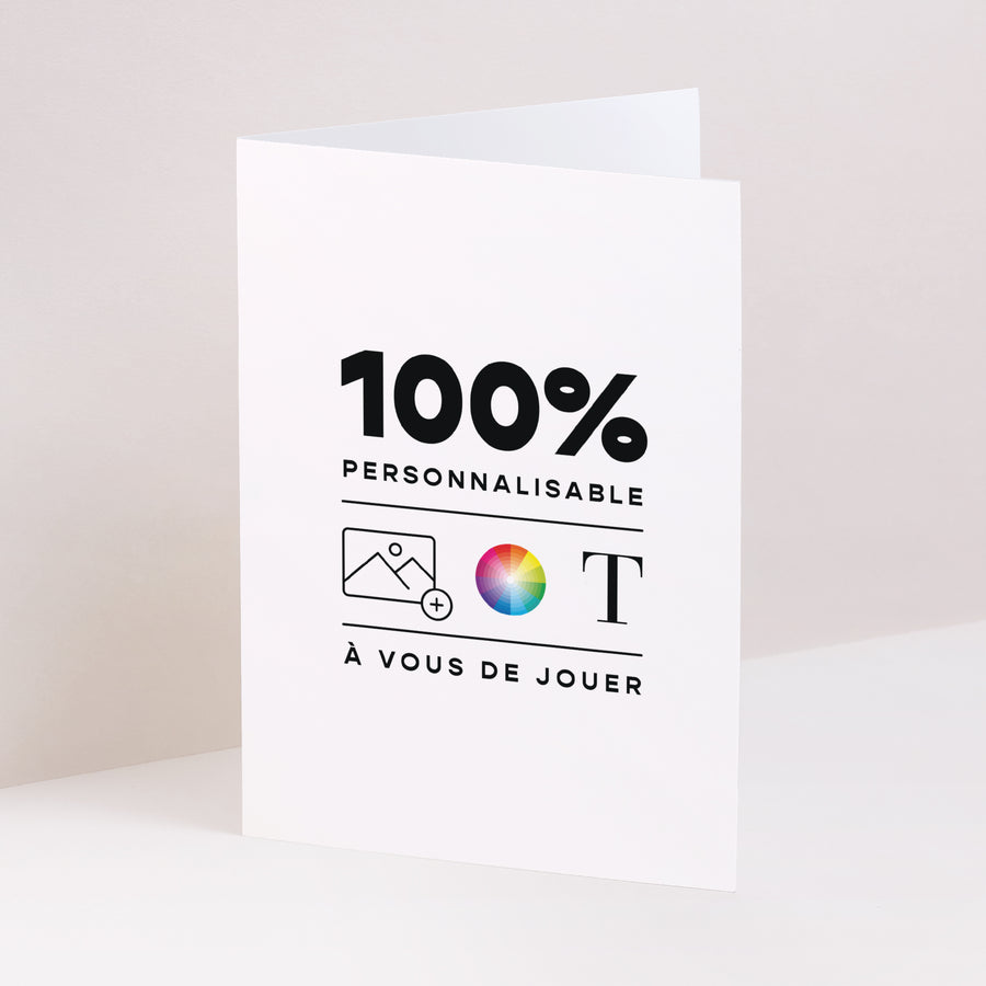 Faire-part Baptême Portrait double volet Do It Yourself II photo