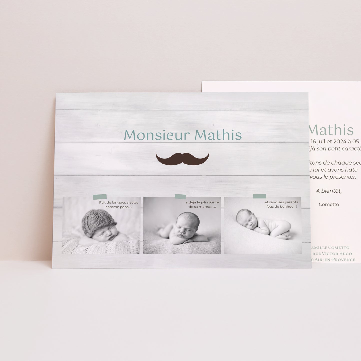 Faire-part Naissance Paysage Petit Bonhomme photo N° 1