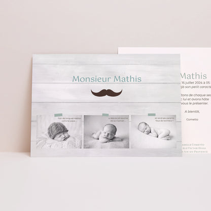 Faire-part Naissance Paysage Petit Bonhomme photo N° 1