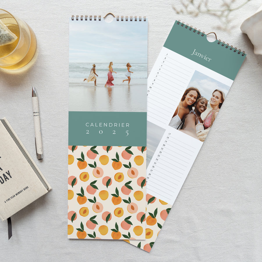 Calendrier Fin d'année Perpétuel Motif pêches photo