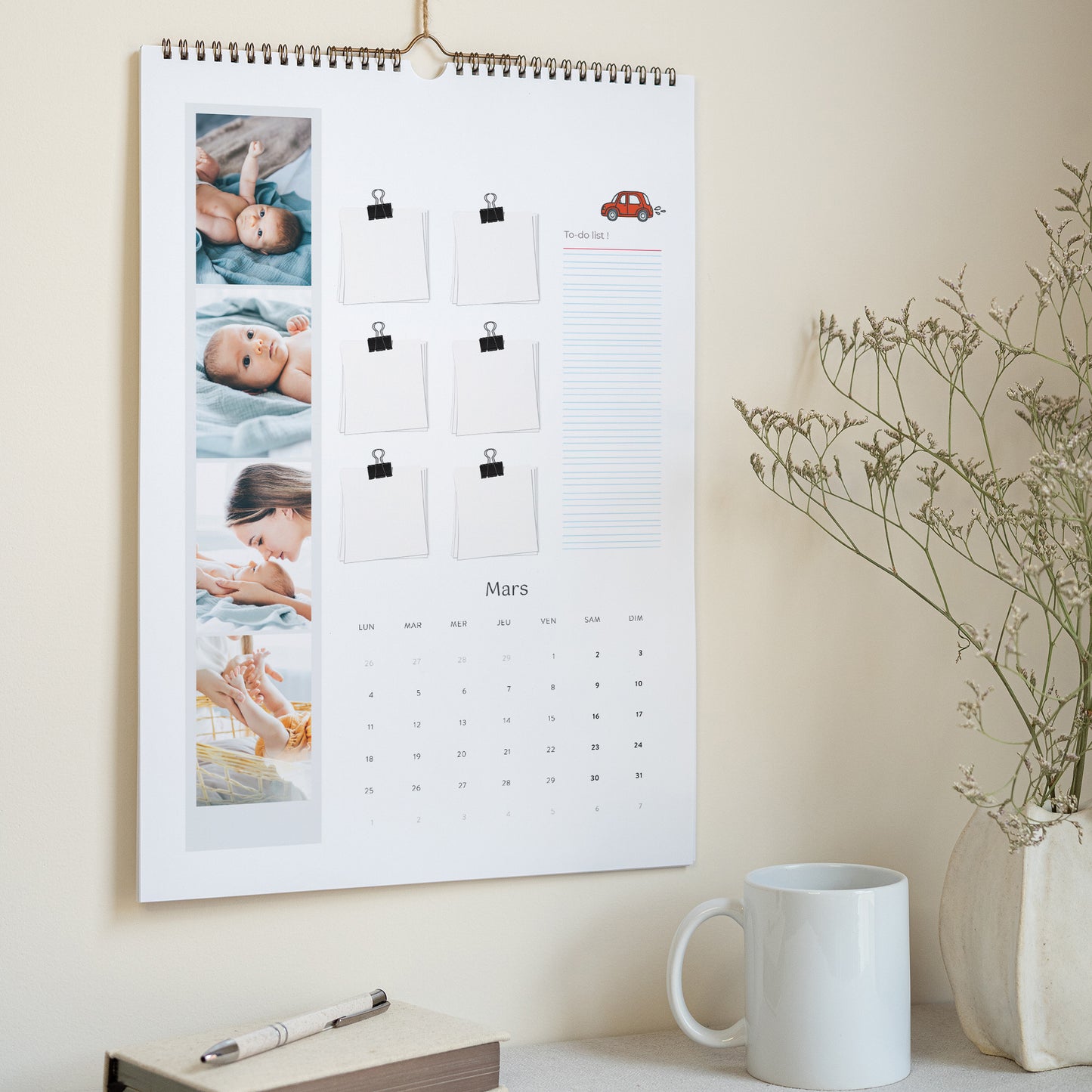 Calendrier Fin d'année Mural A3 Garçon photo N° 3