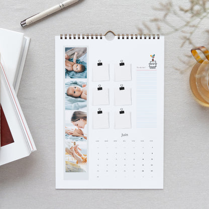 Calendrier Fin d'année Mural A4 Garçon photo N° 2