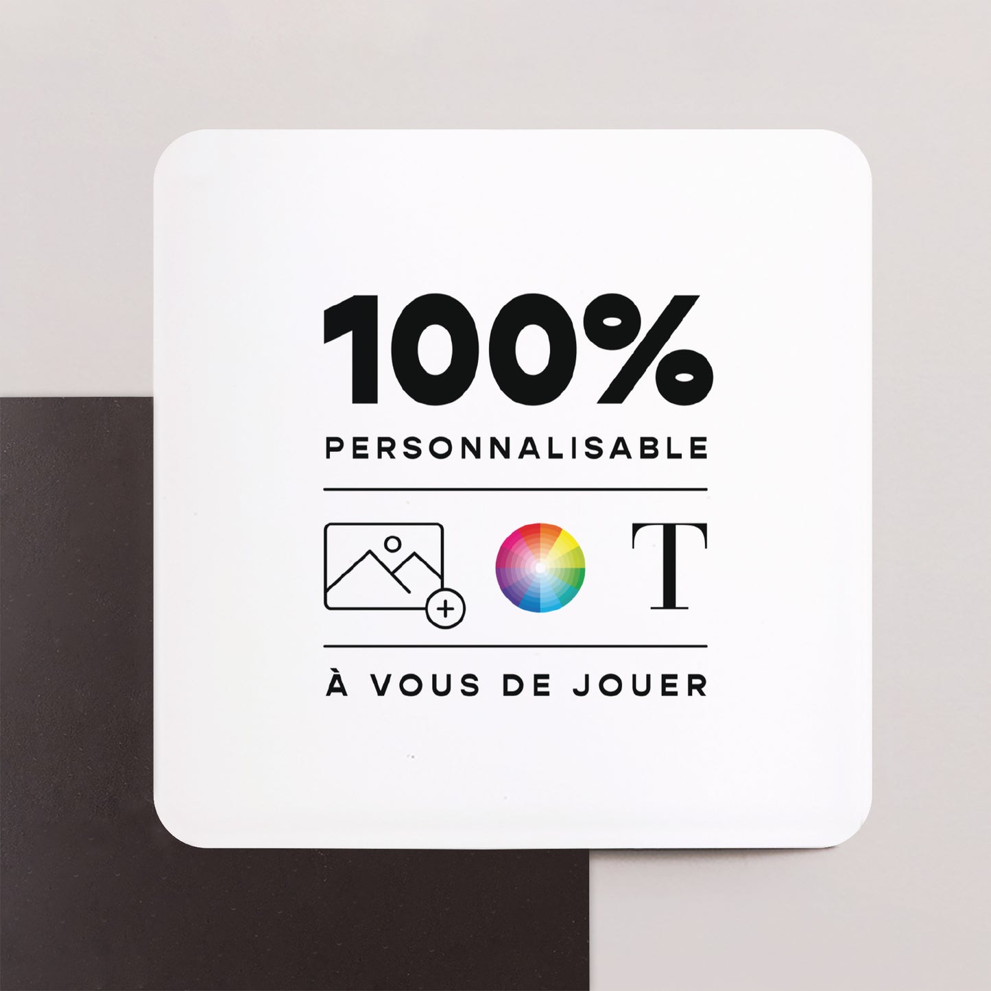 Carte de voeux Fin d'année Lot de 8, magnétique, carré coins arrondis Do It Yourself III photo N° 1