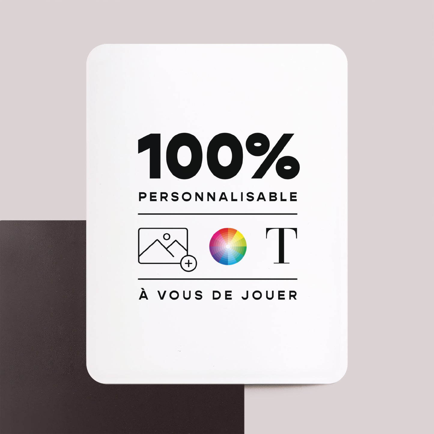 Carte de voeux Fin d'année Lot de 8, magnétique, rectangle coins arrondis Do It Yourself III photo N° 1