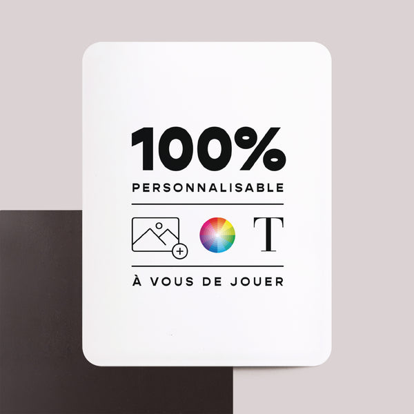 Carte de voeux Fin d'année Lot de 8, magnétique, rectangle coins arrondis Do It Yourself III photo