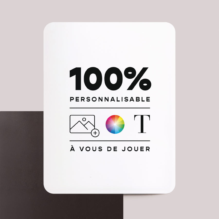Carte de voeux Fin d'année Lot de 8, magnétique, rectangle coins arrondis Do It Yourself III photo
