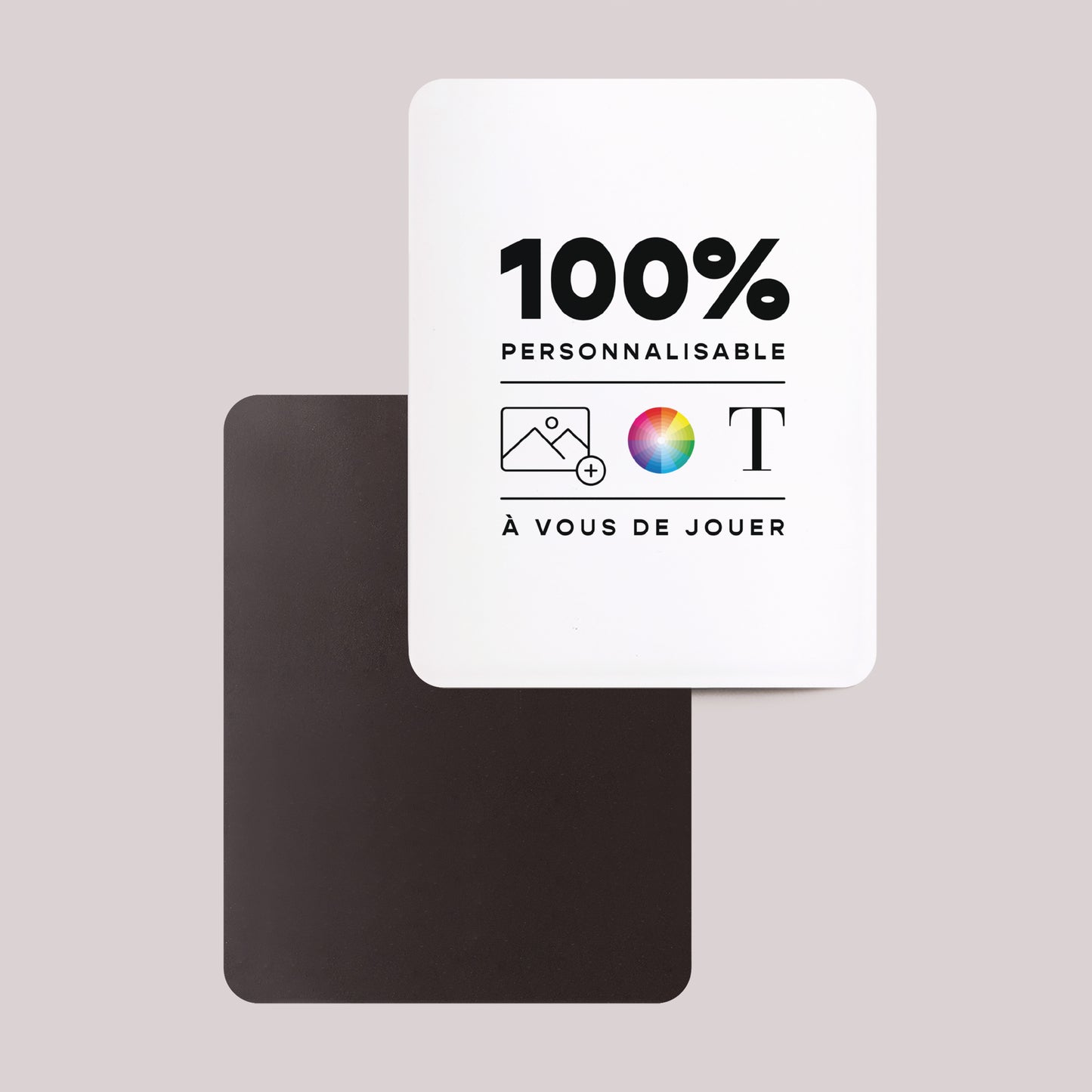 Carte de voeux Fin d'année Lot de 8, magnétique, rectangle coins arrondis Do It Yourself III photo N° 2