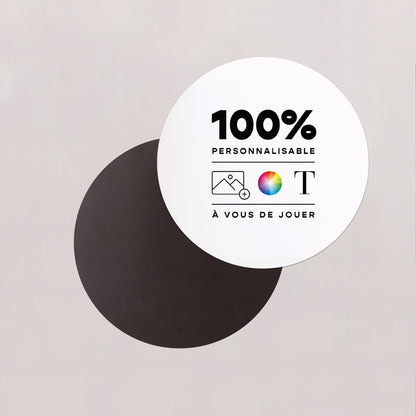 Carte de voeux Fin d'année Lot de 8, magnétique, rond, Ø 10cm Do It Yourself III photo N° 2