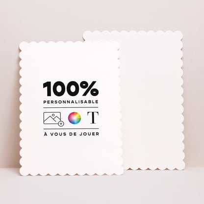 Carte de voeux Fin d'année Portrait, bords biscuit Do It Yourself III photo N° 1