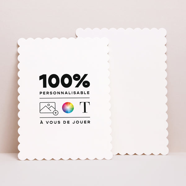 Carte de voeux Fin d'année Portrait, bords biscuit Do It Yourself III photo