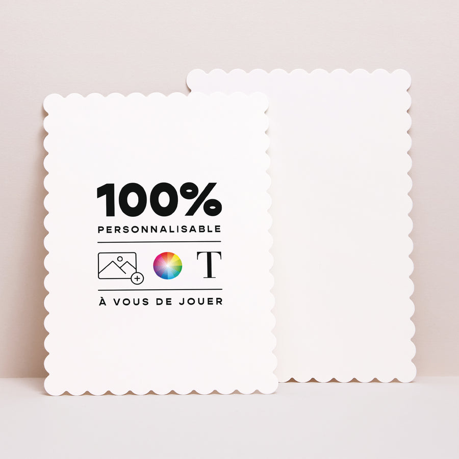 Carte de voeux Fin d'année Portrait, bords biscuit Do It Yourself III photo